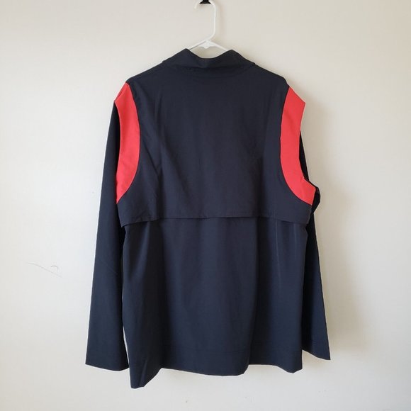 Ohio State Buckeyes 1/4 Zip On Field Jacket Mens Large Black Red Nike NCAA NWT - Picture 4 of 15